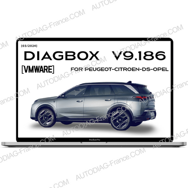 DIAGBOX V9.186 (03/2024) – Logiciel Diagnostic PSA Préinstallé en Machine Virtuelle (VMware)